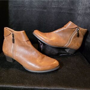 Stockholm Womens Brown Ankle Boots Size 10.5